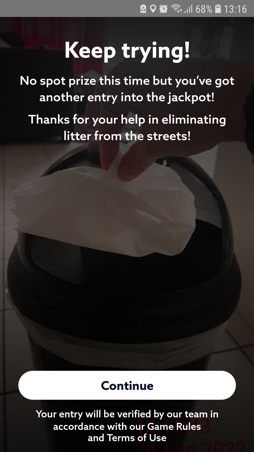 LitterLotto mobile cleanup app