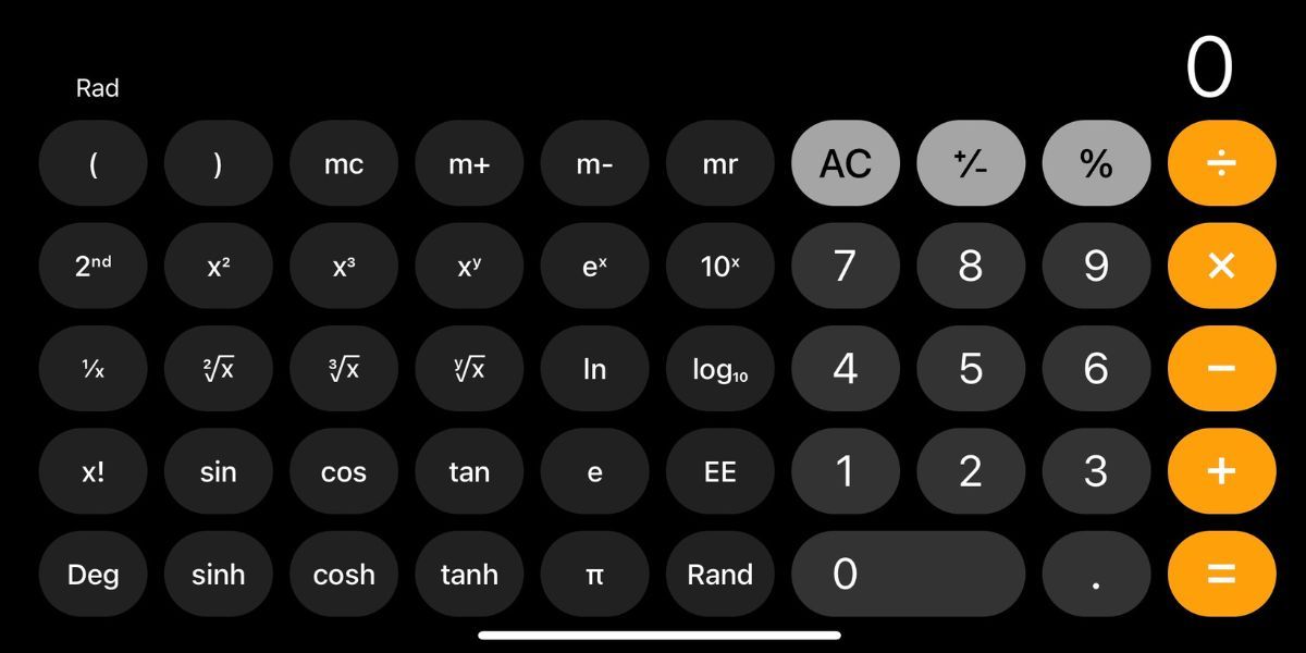 iphone scientific calculator