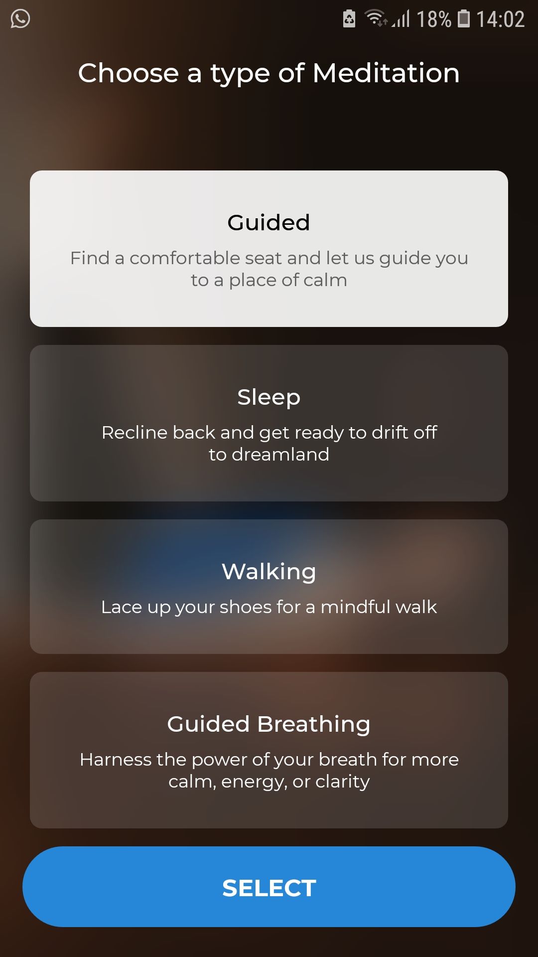 Down Dog Meditation type mobile workout app