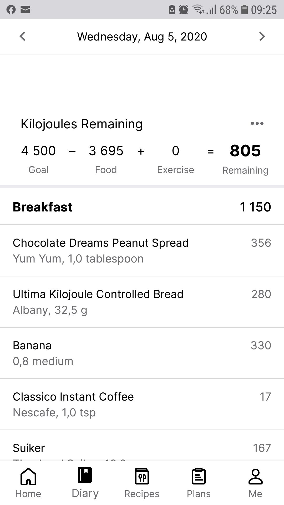 Ứng dụng di động theo dõi lượng calo MyFitnessPal