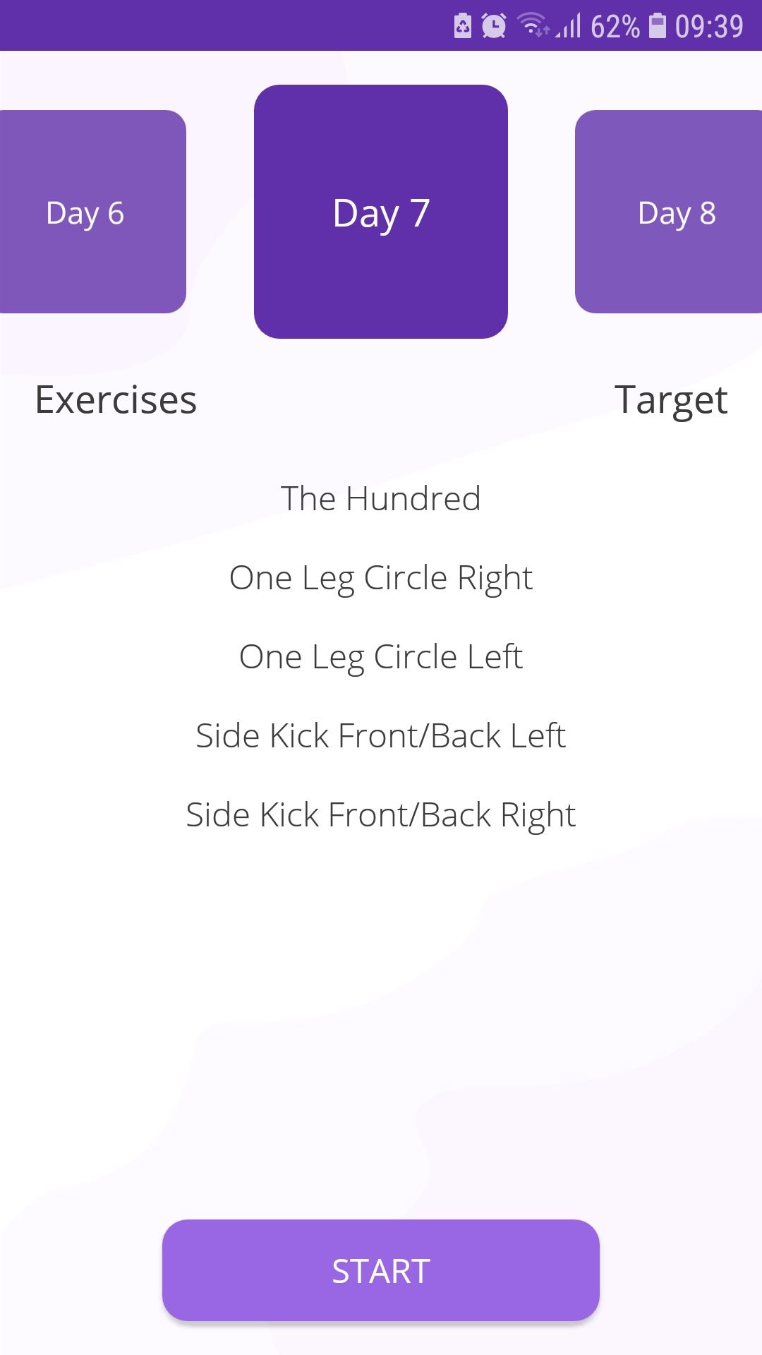 5 minute Pilates mobile fitness app exercises
