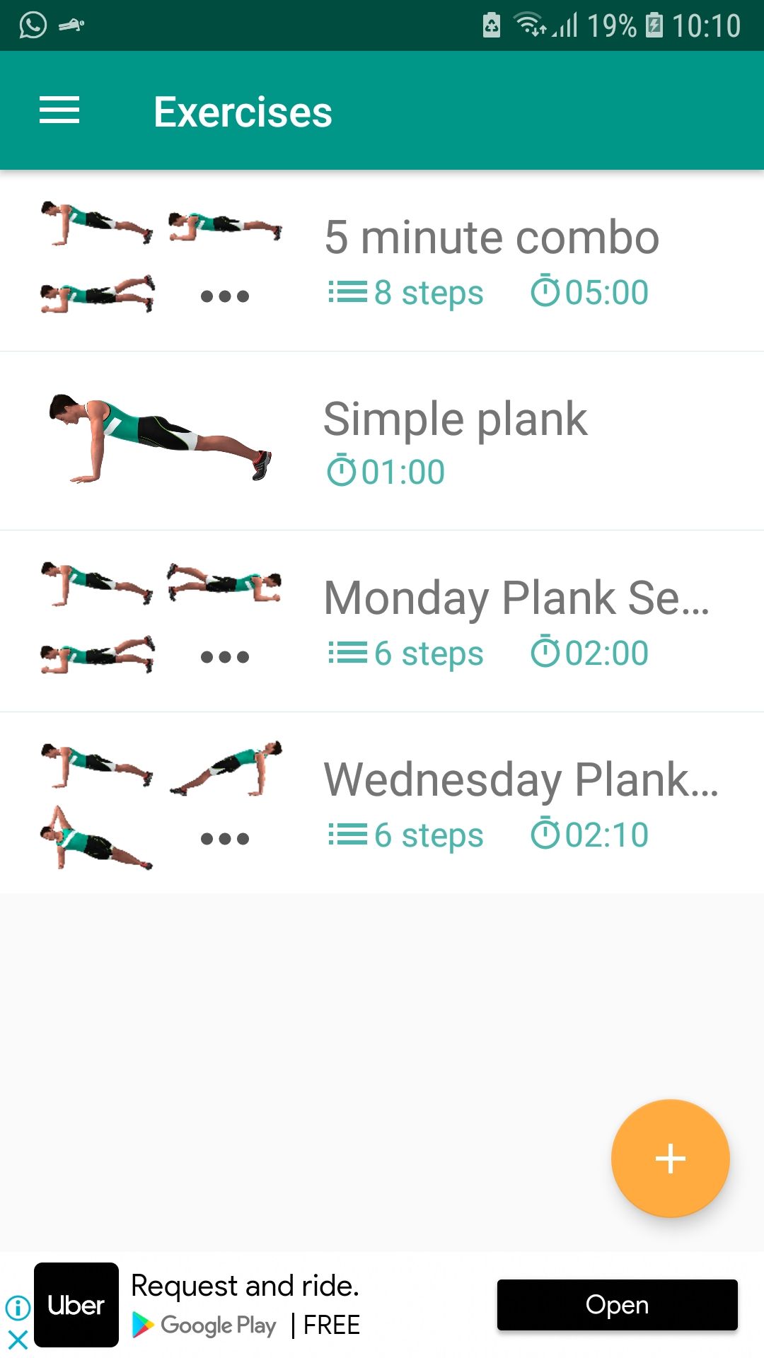Plank Timer mobile workout app exercises