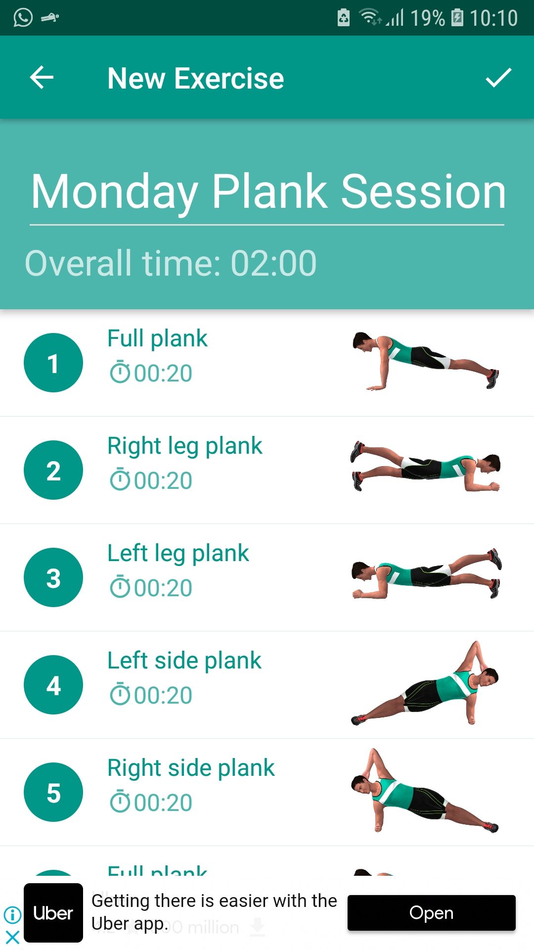 Plank Timer mobile workout app monday