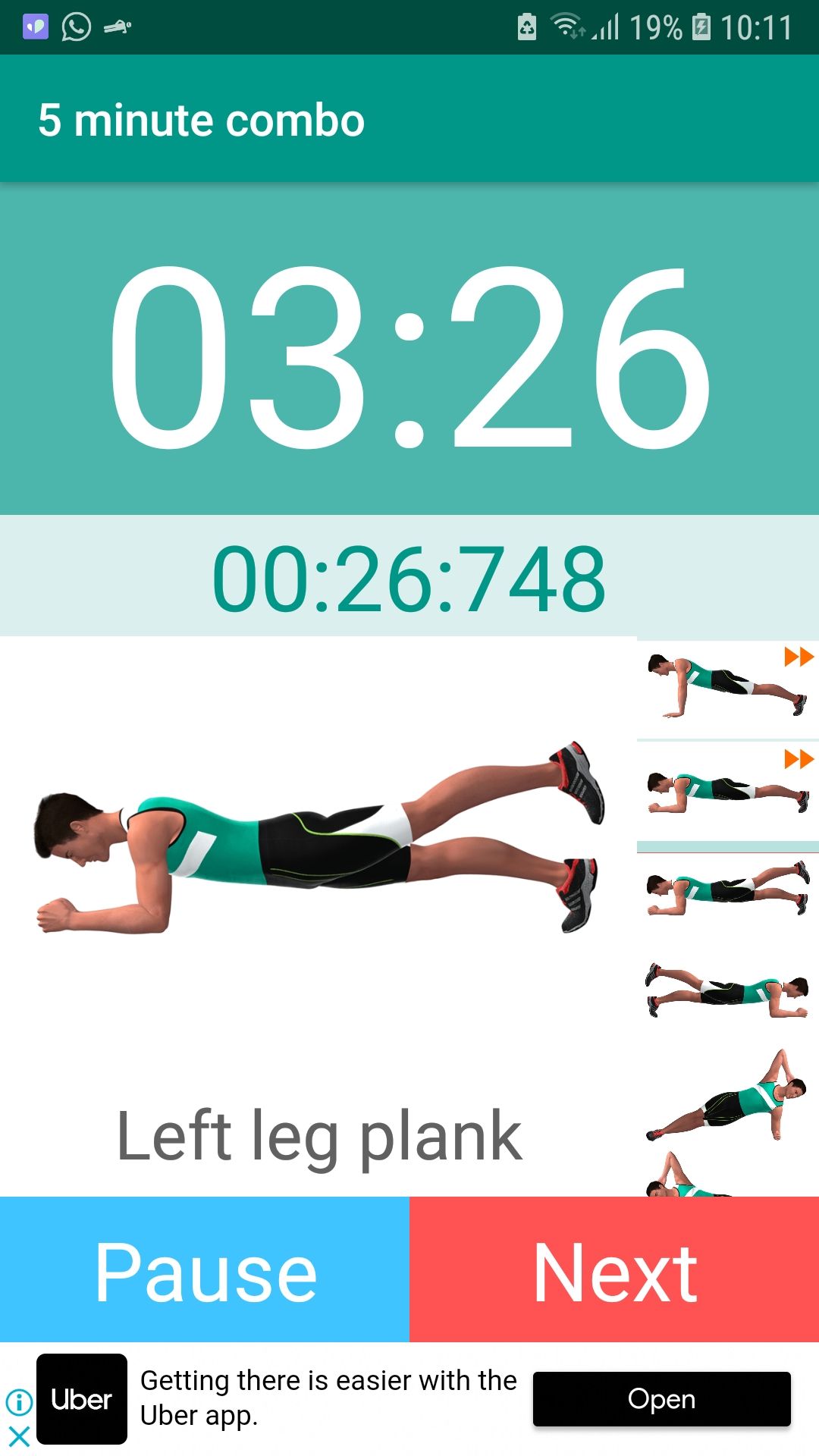 Plank Timer mobile workout app