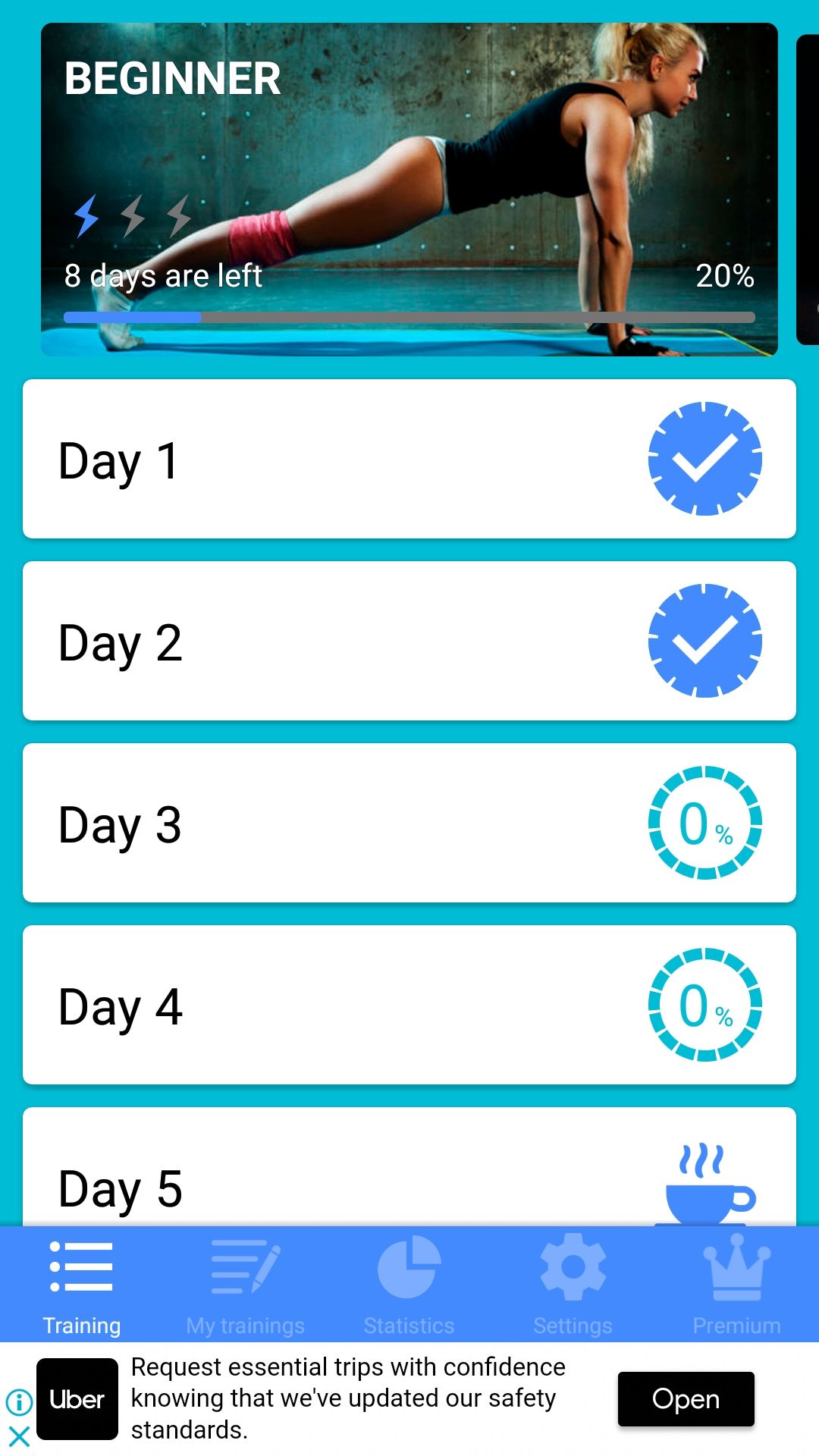 Plank Workout 30 Days mobile exercise app beginner