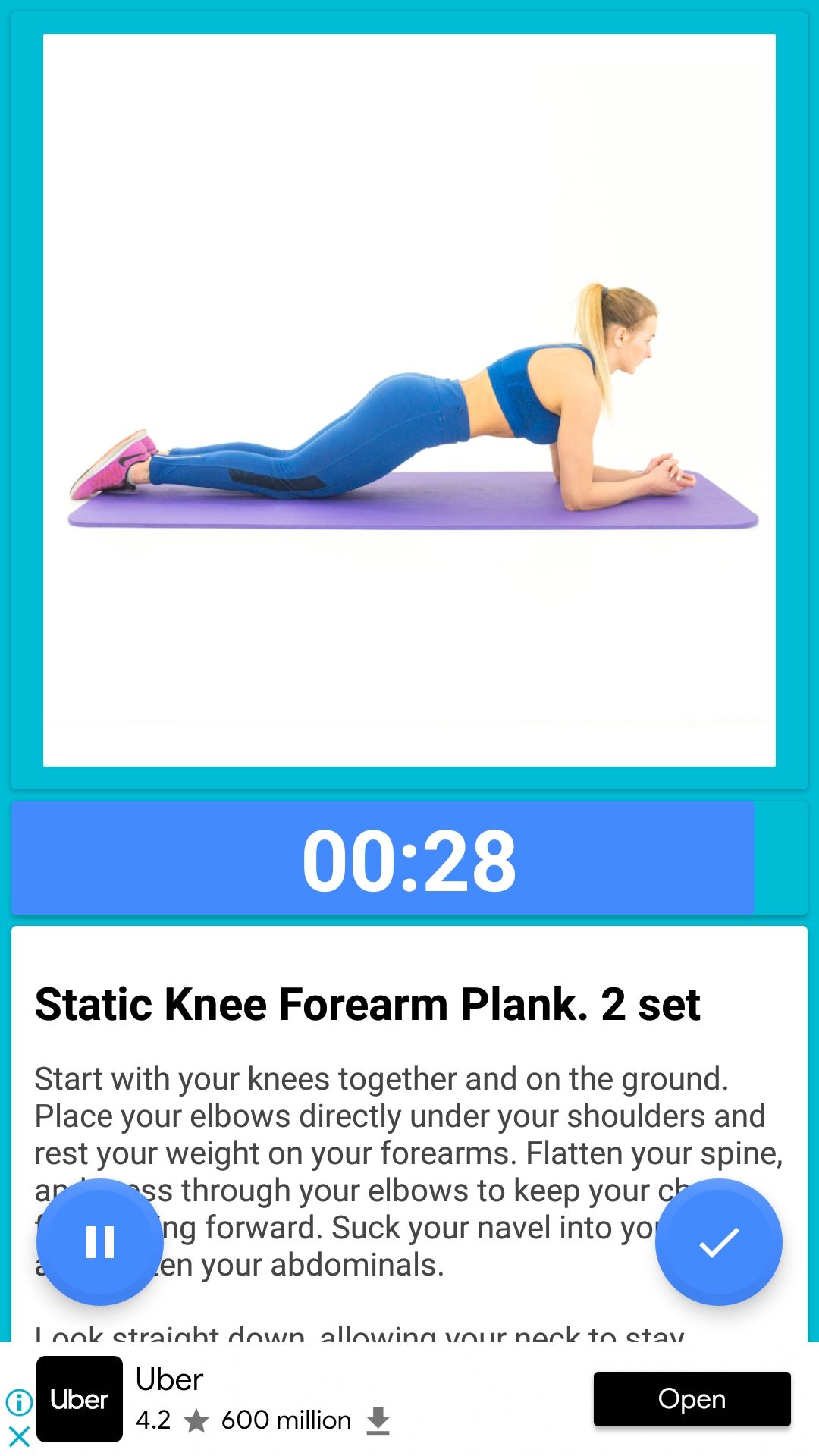 Plank Workout 30 Days mobile exercise app