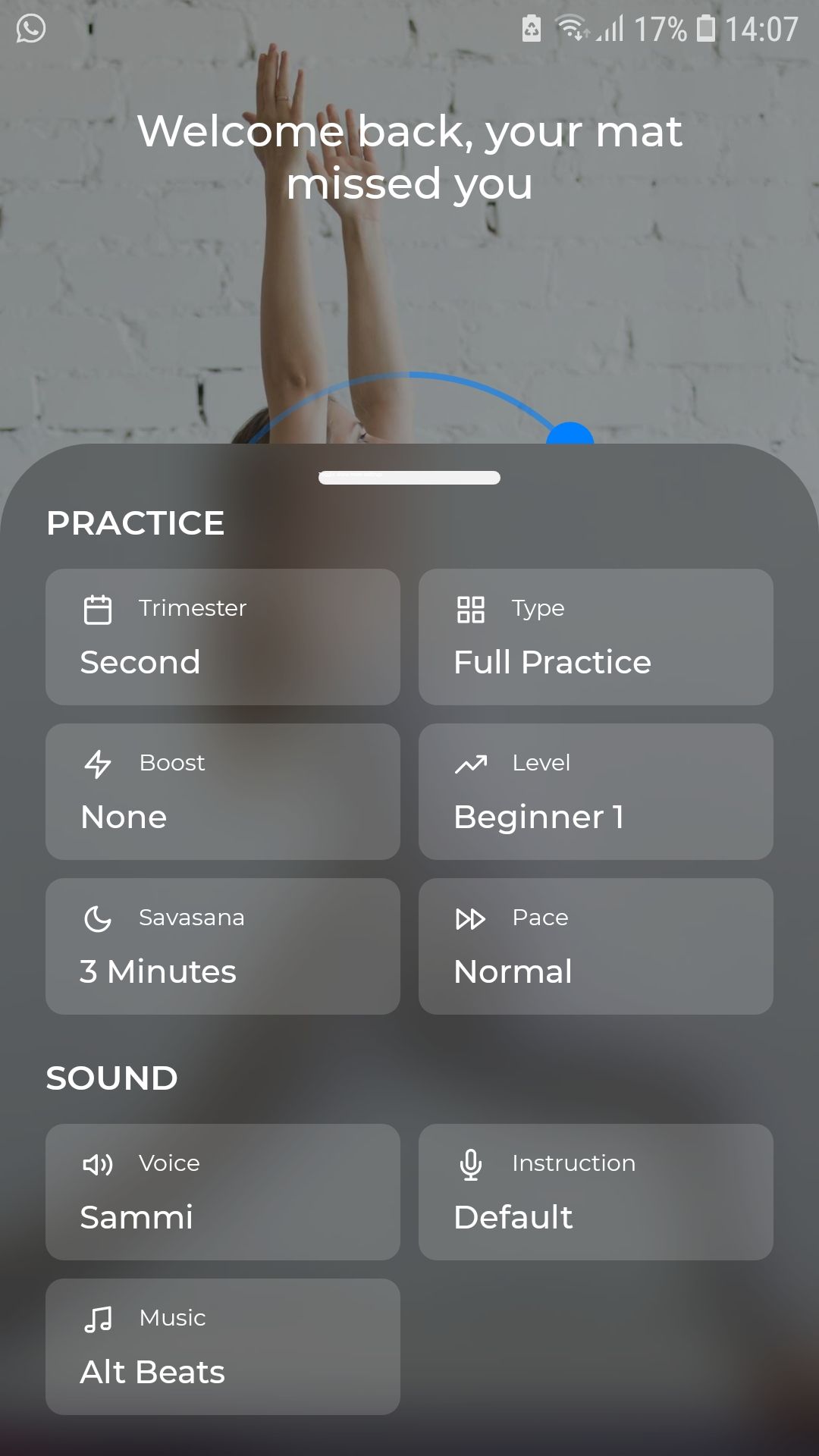 Down Dog Prenatal yoga practice mobile workout app