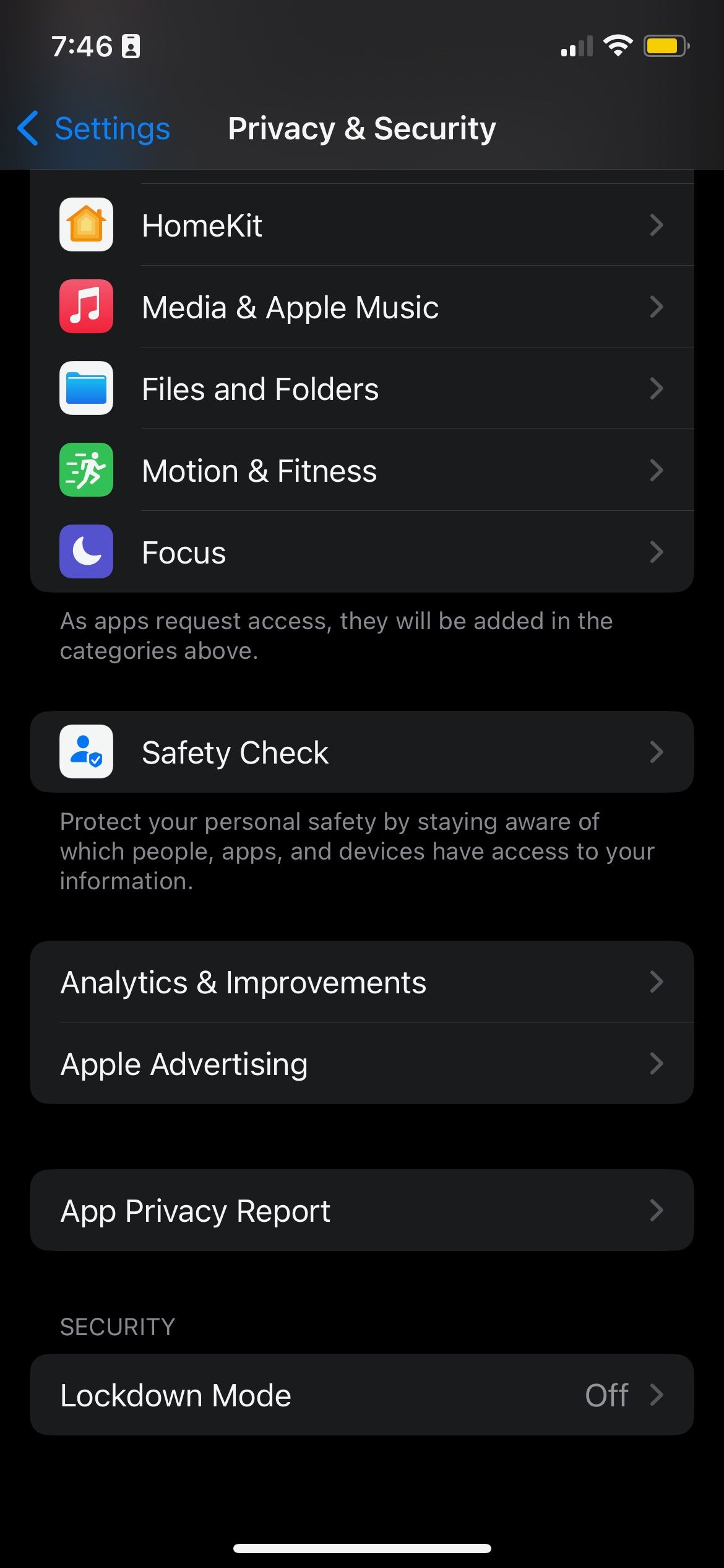 Privacy Settings iPhone