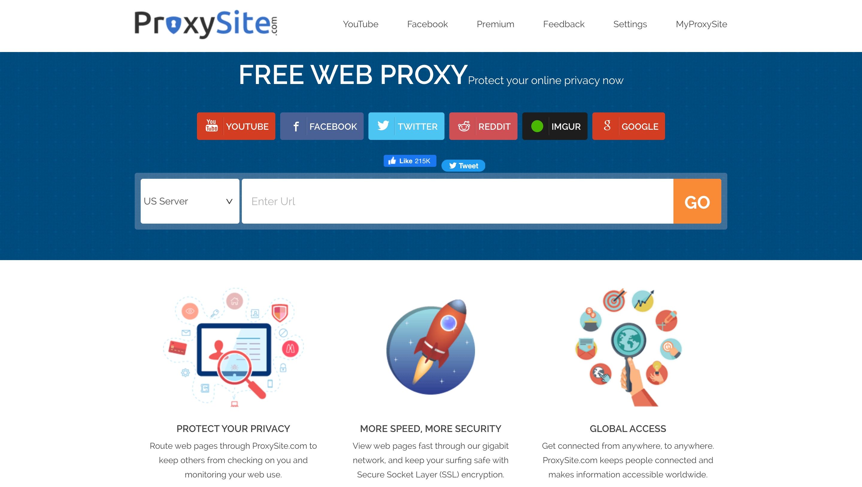 ProxySite home page