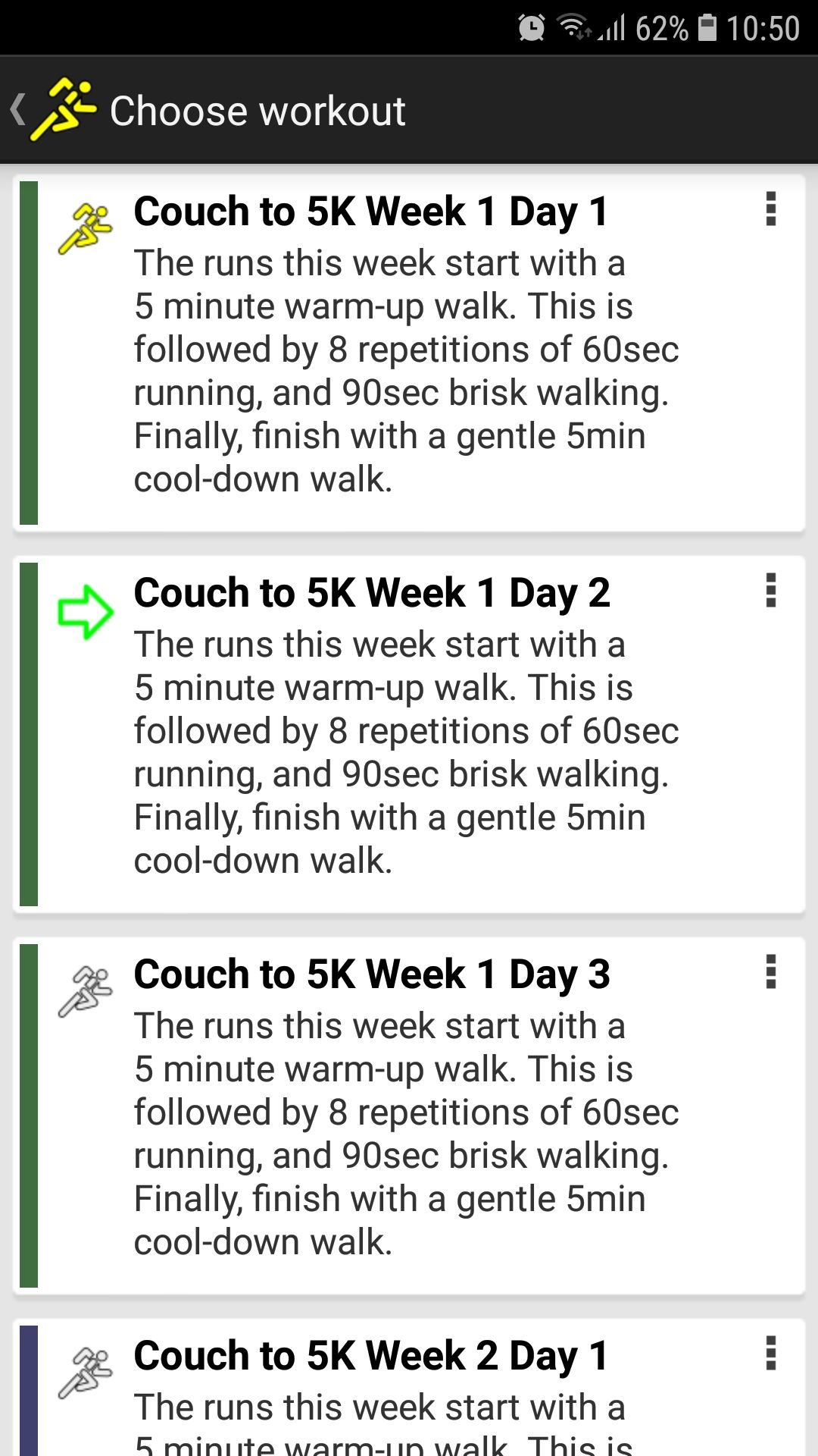 RunDouble mobile couch to 5K training app workout