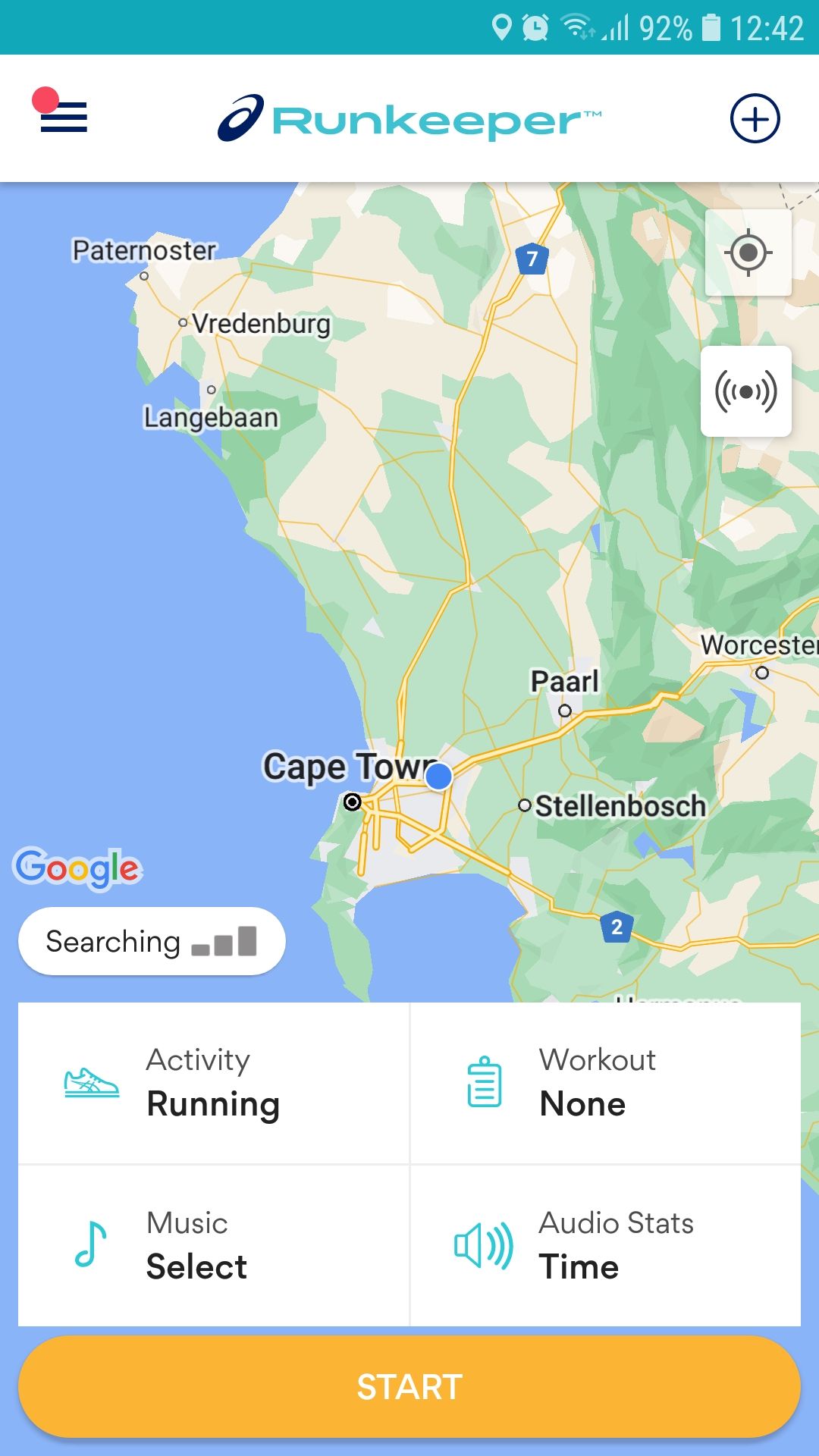 Runkeeper running tracker mobile app