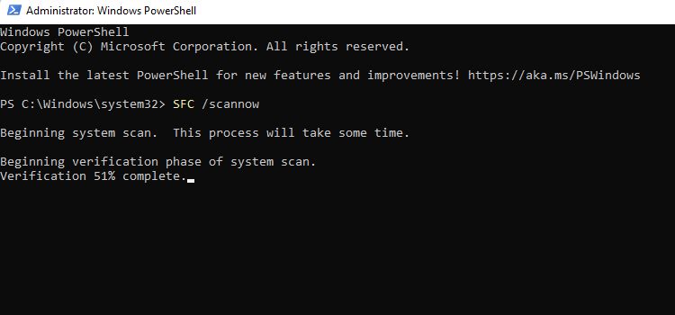 SFC Command In PowerShell