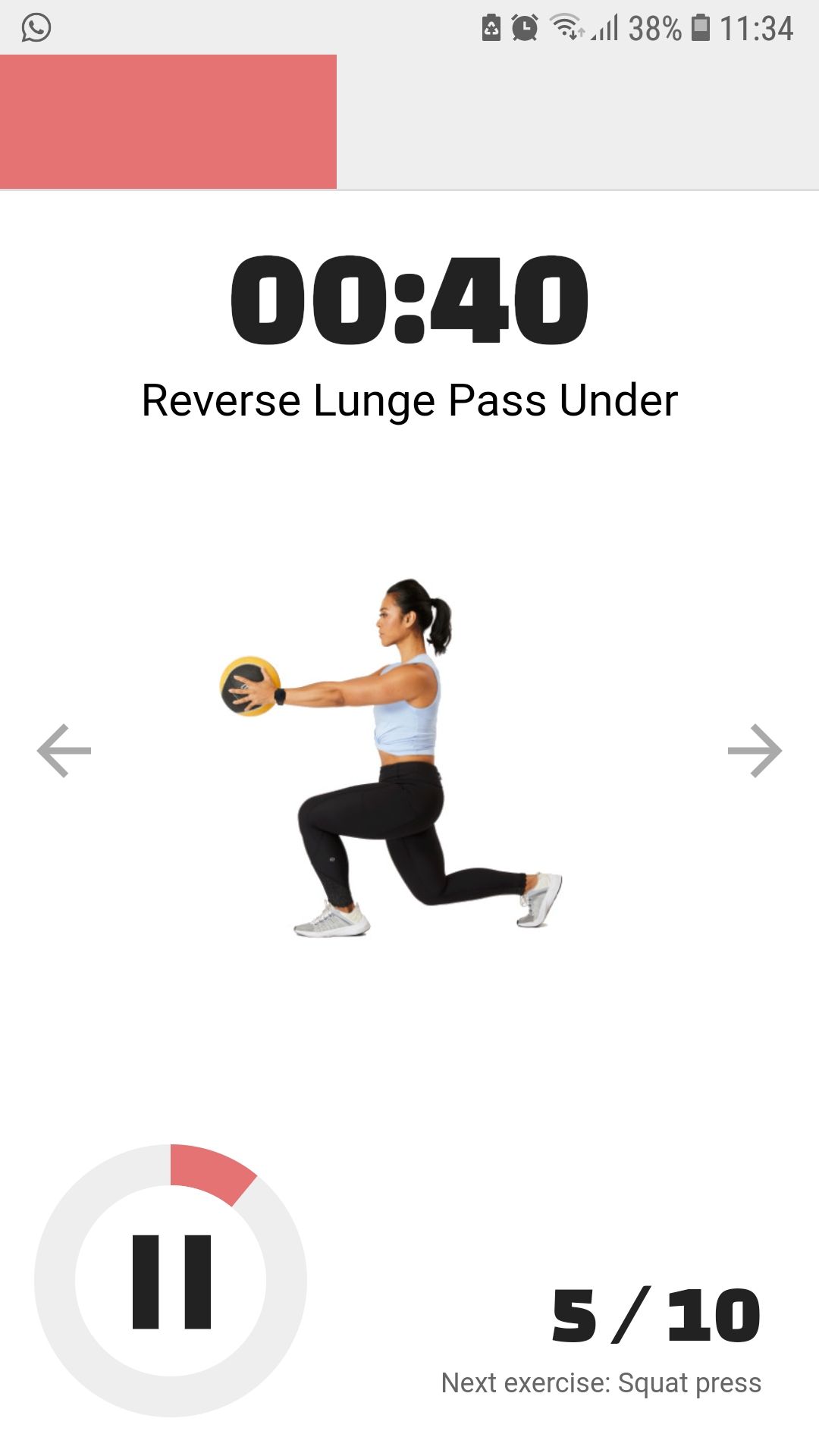 Stay Fit With Samantha Medicine Ball Exercises mobile fitness app lunge