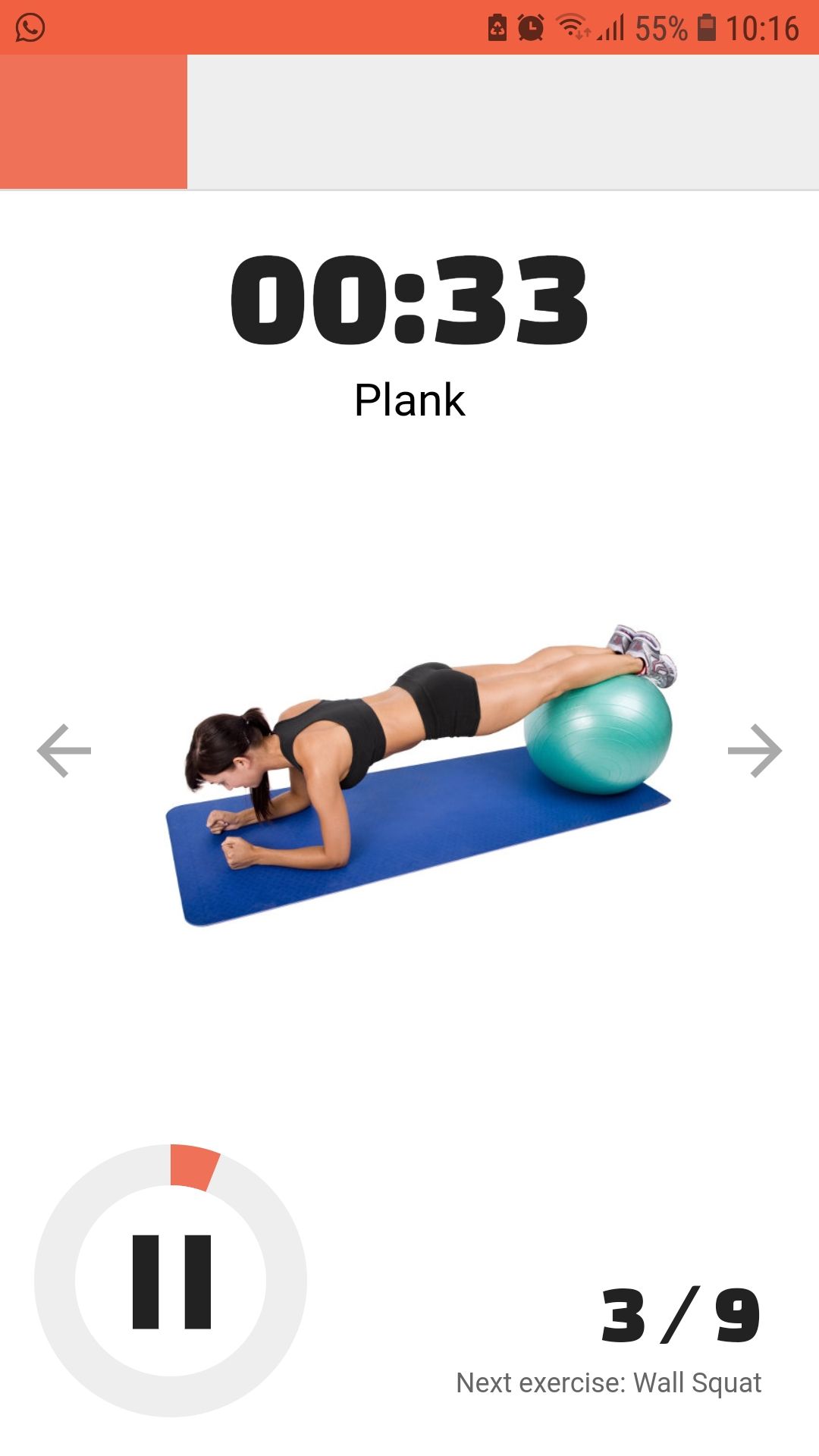 Stay Fit With Samantha Stability Ball Exercises mobile fitness app plank