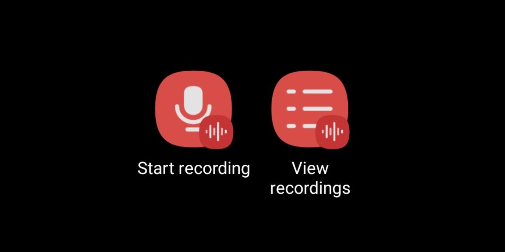 Samsung Voice Recorder Shortcuts