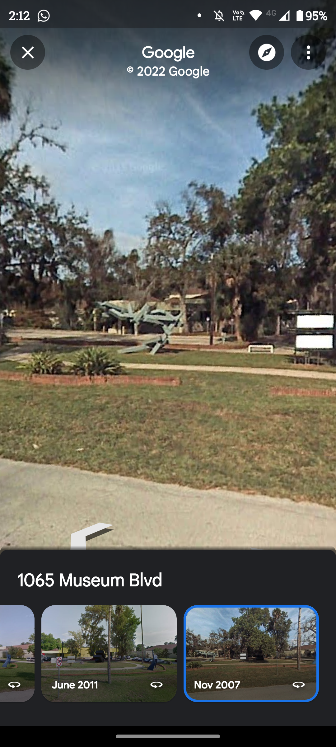 Picture of museum captured in Street View 2007
