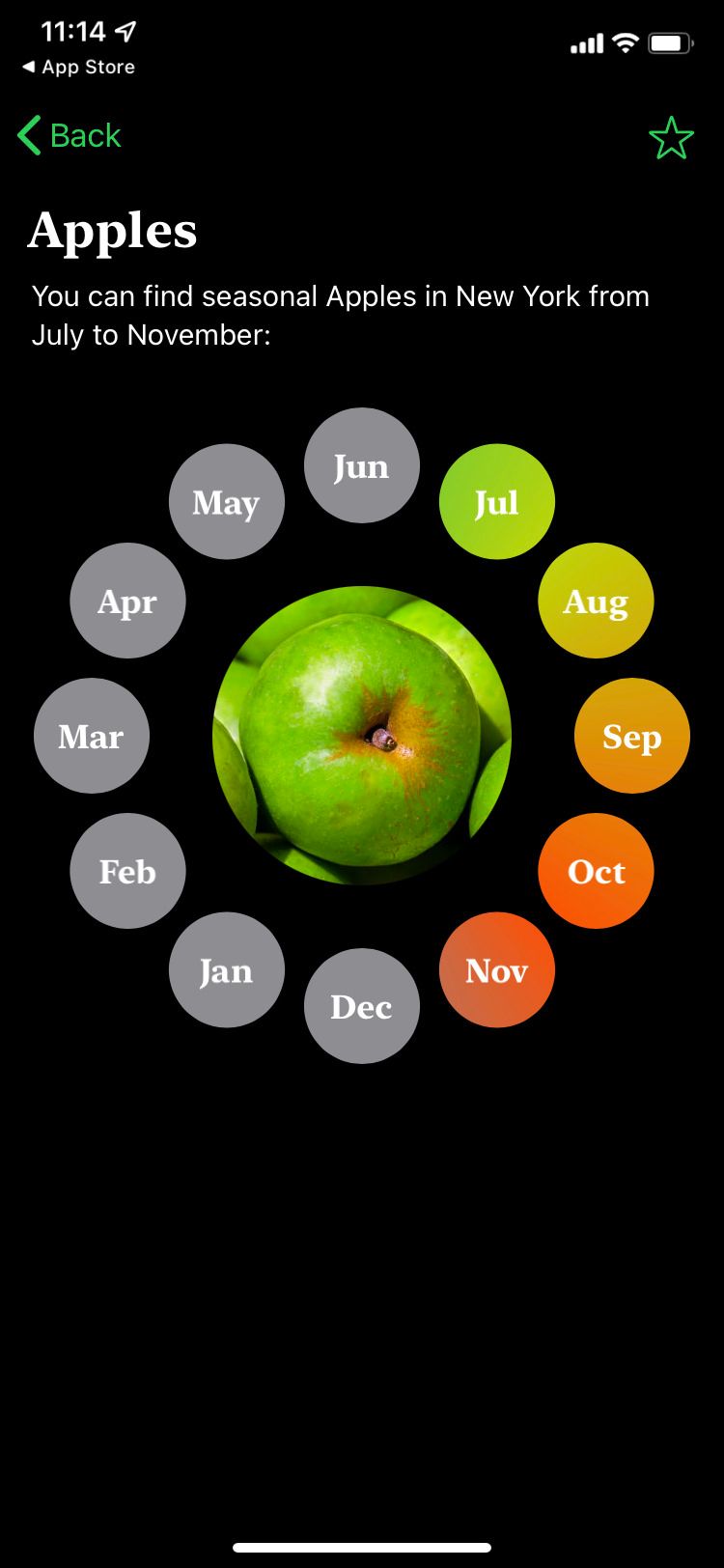 SeasonEats app Apples