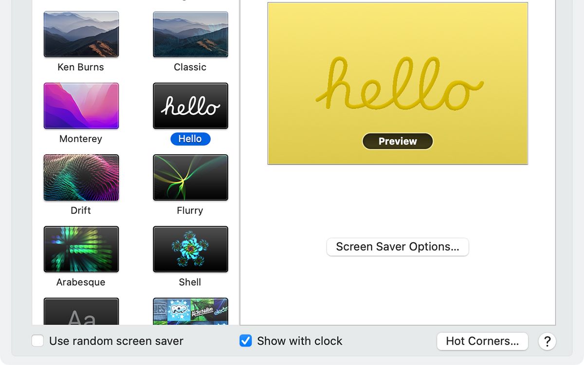custom screen saver mac