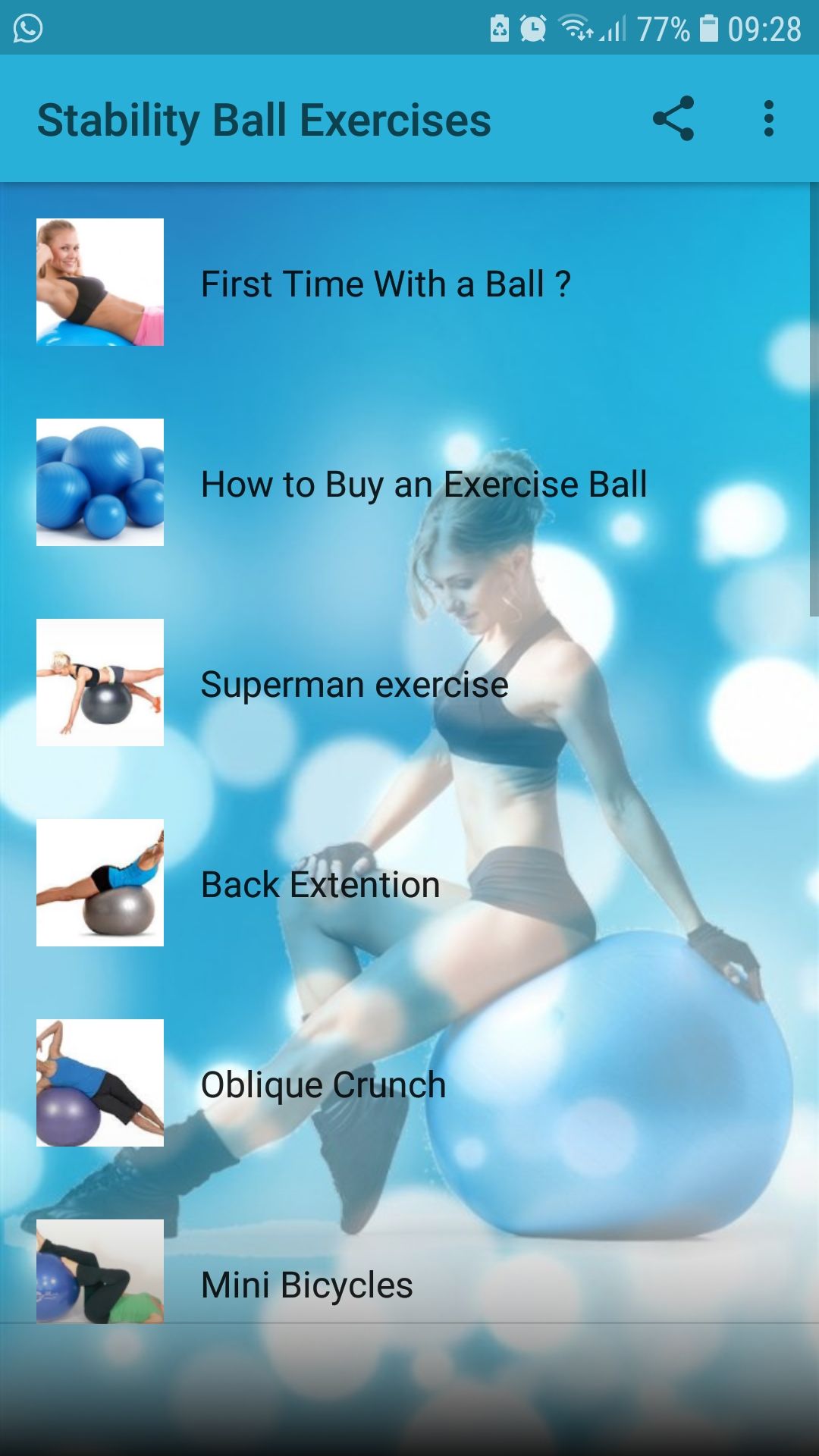 Stability Ball Exercises app
