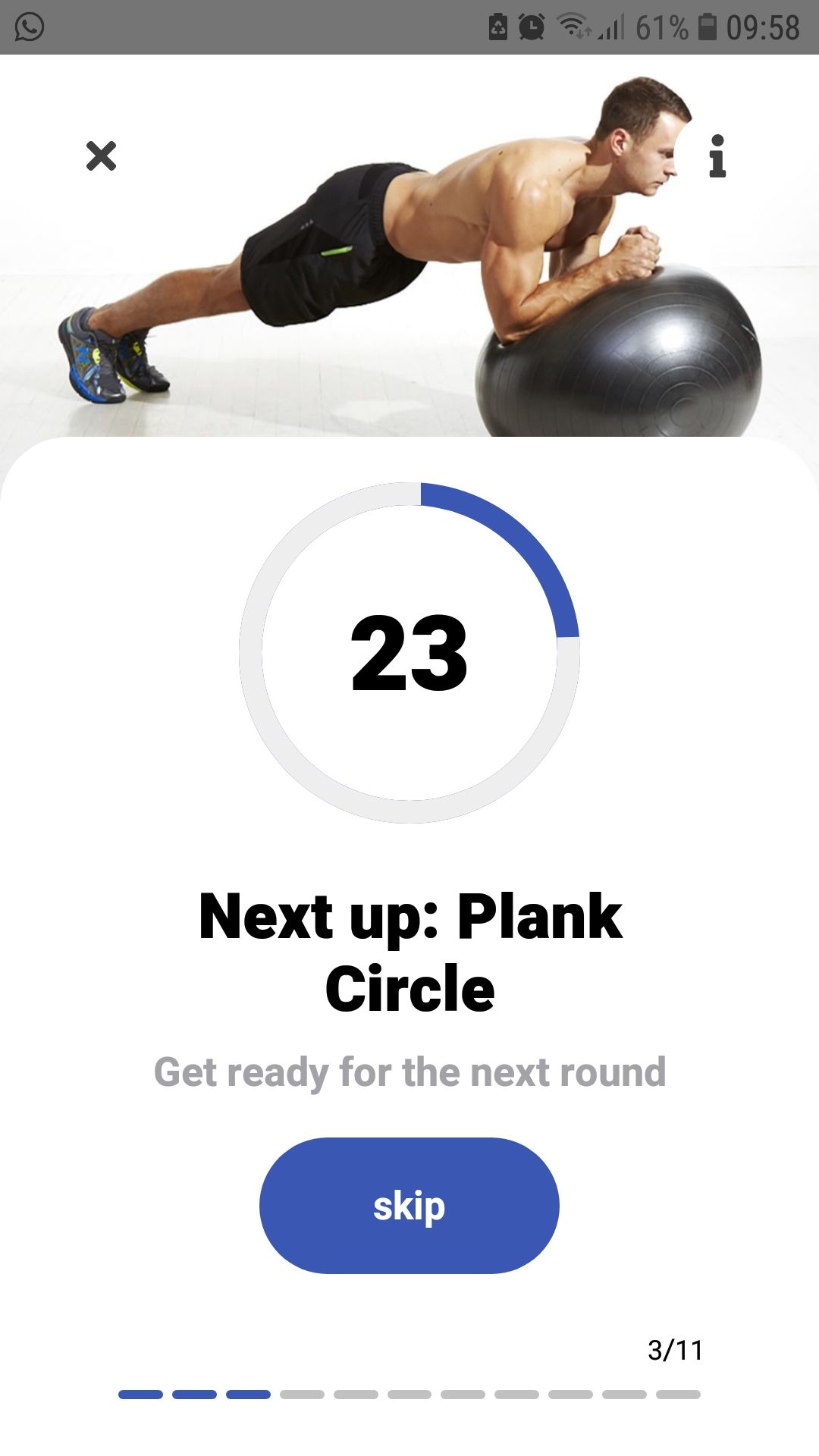 Stability Ball Workout Plan mobile fitness app plank