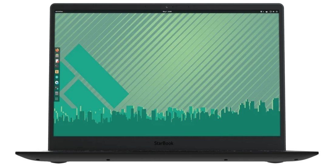 StarLabs StarBook 14-inch laptop with Manjaro Linux.