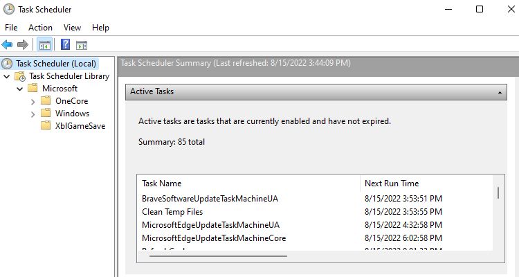 Task Scheduler In Windows 11