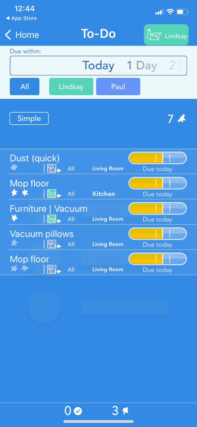 Tody app shared chore chart