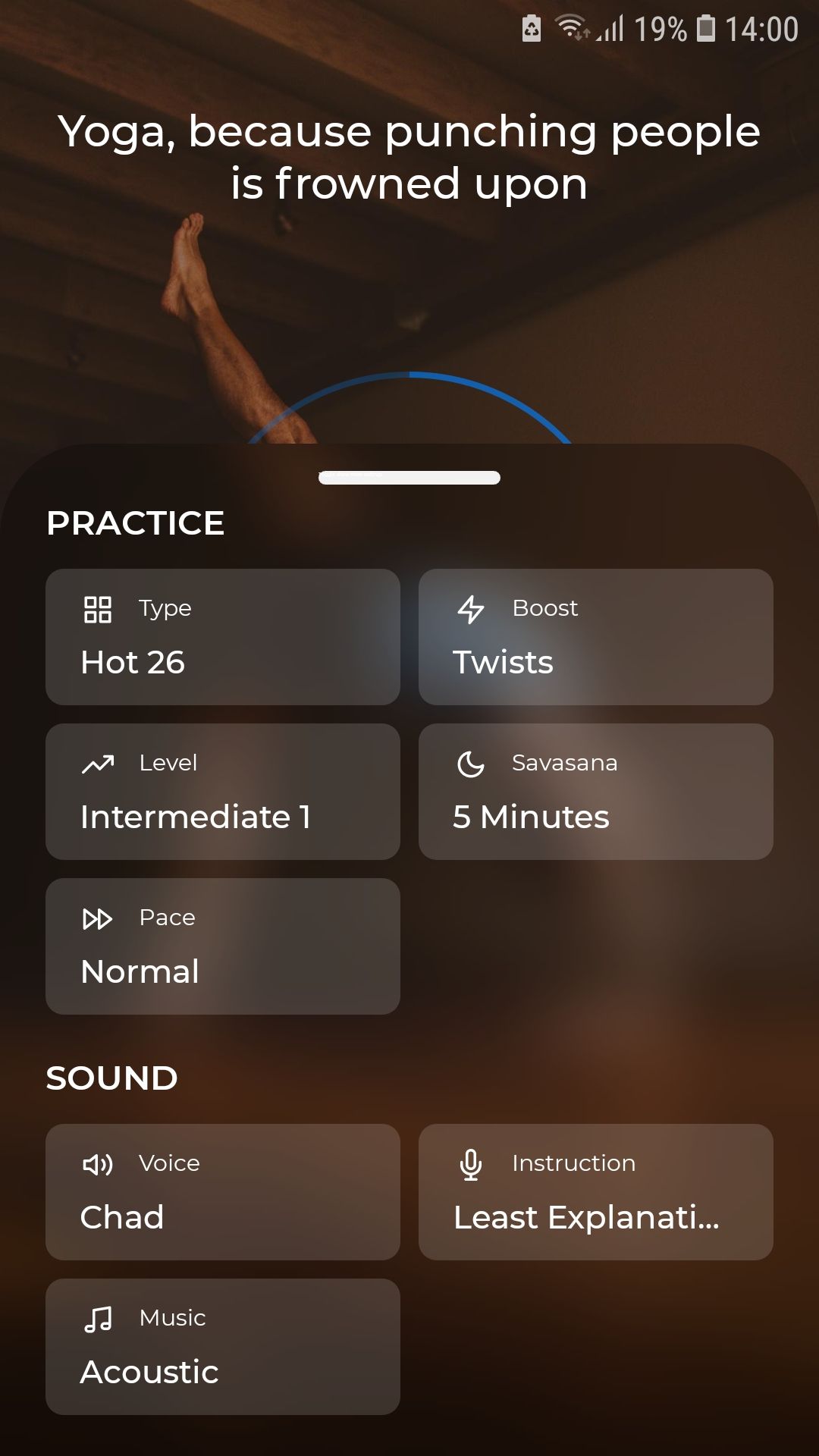 Down Dog Yoga practice mobile workout app
