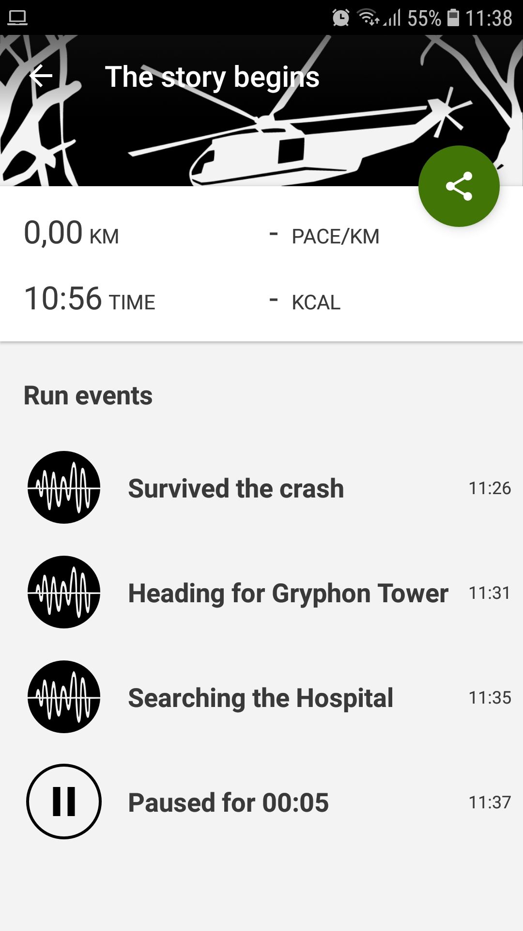 Zombies Run 5K training mobile app story