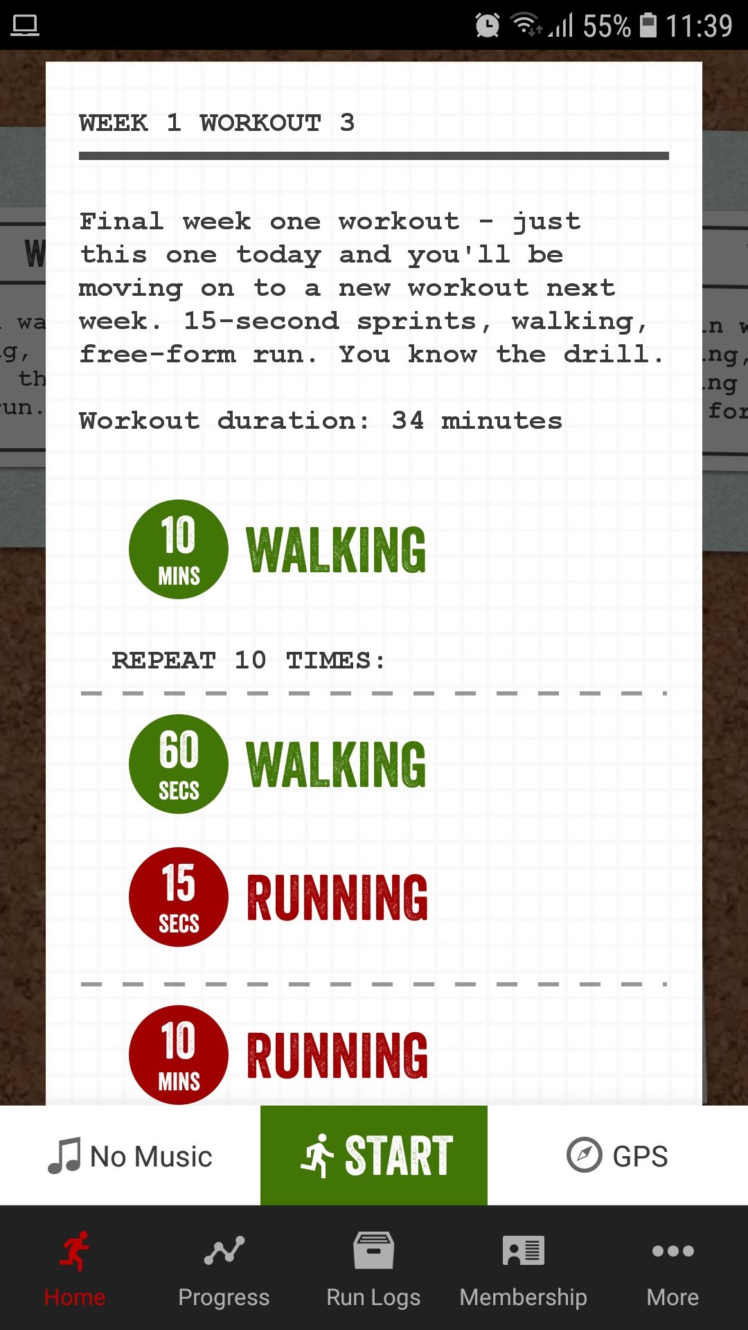 Zombies Run 5K training mobile app jogging workout