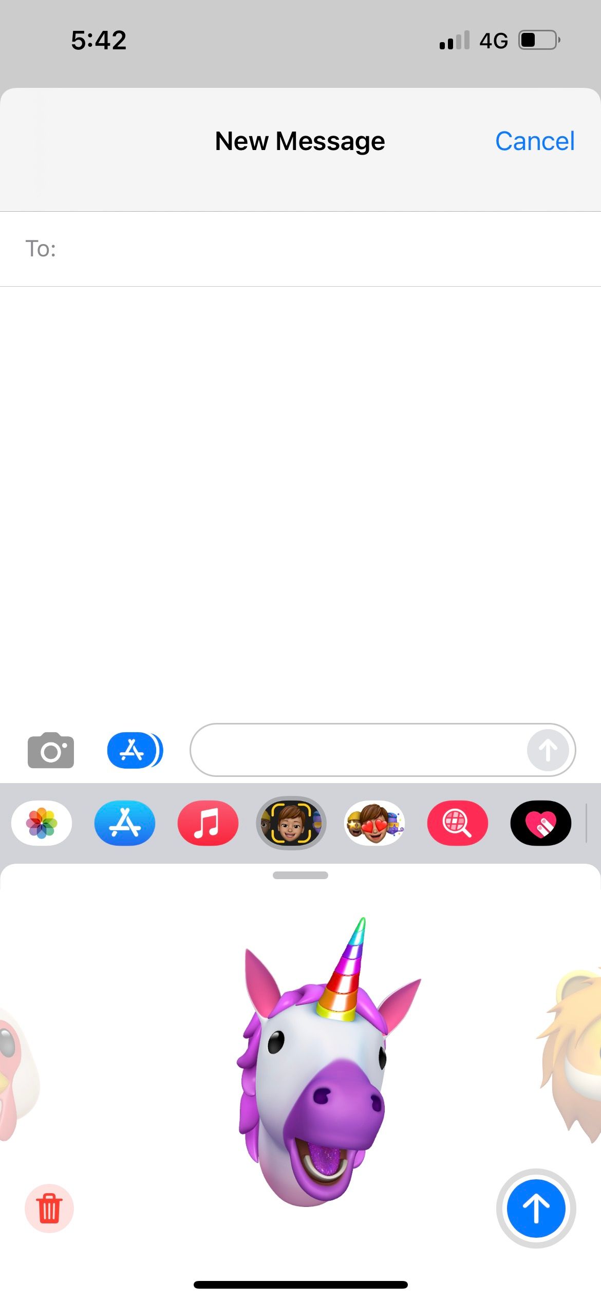 replay unicorn animoji video in iphone messages app