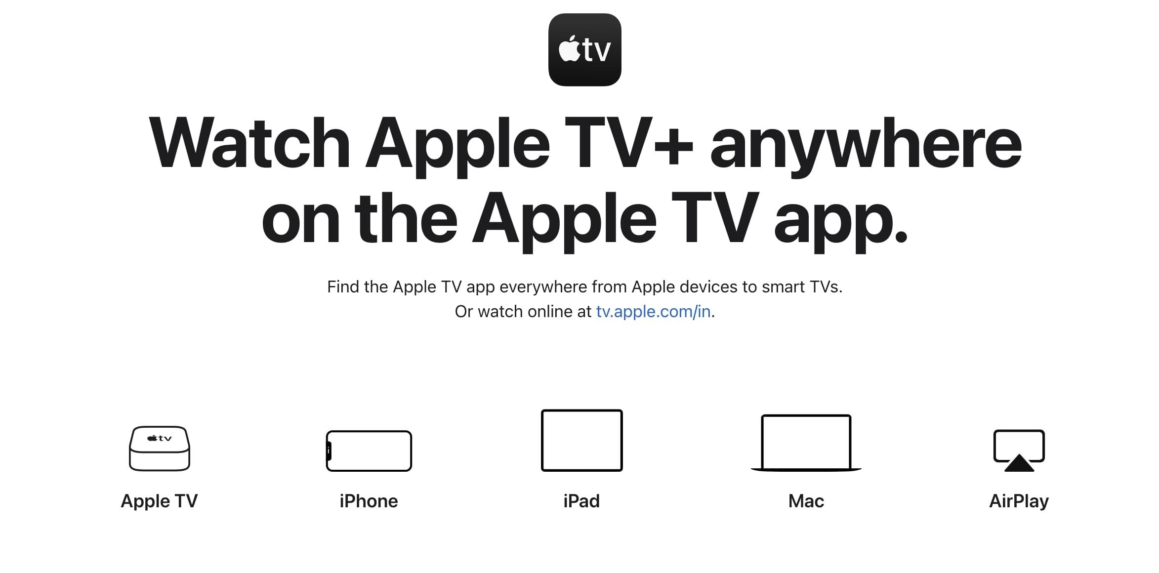Apple TV+ Devices availability