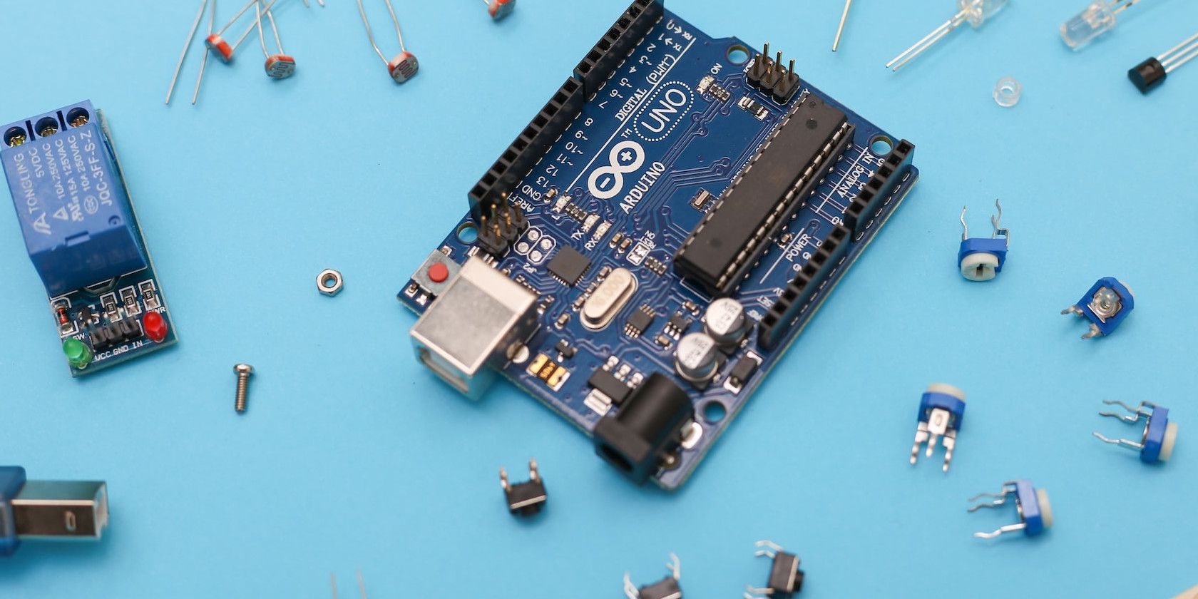 arduino microcontroller and other parts