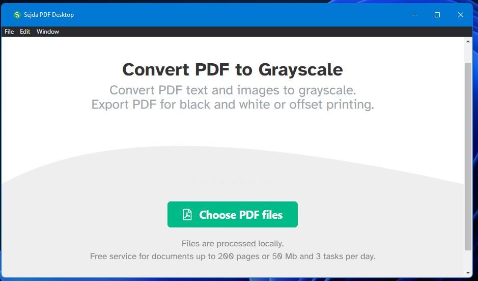 The Choose a PDF file 