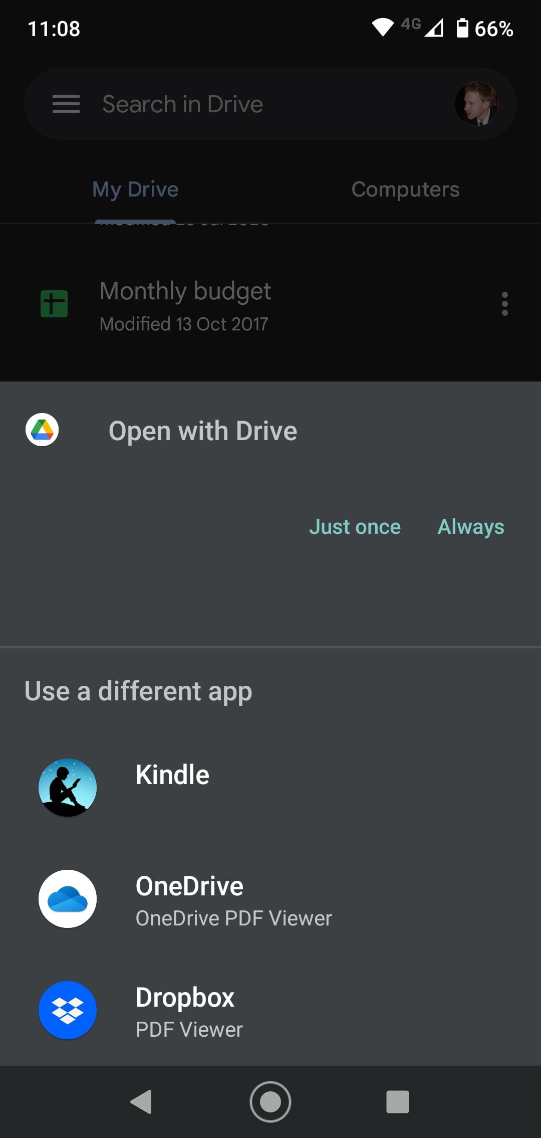 choose app to open file