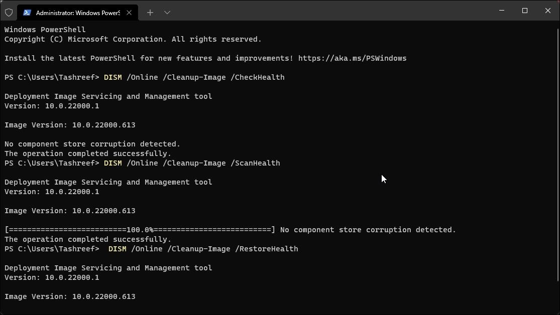 dism scan command prompt