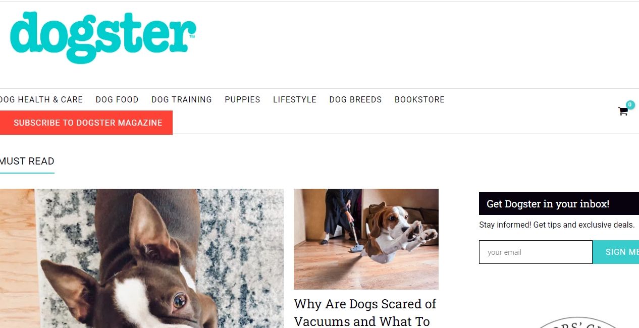 dogster website screenshot