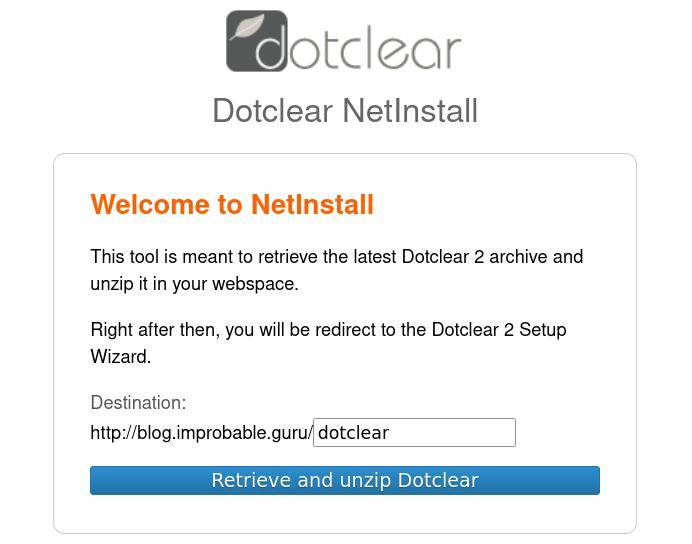 dotclear netinstall wizard
