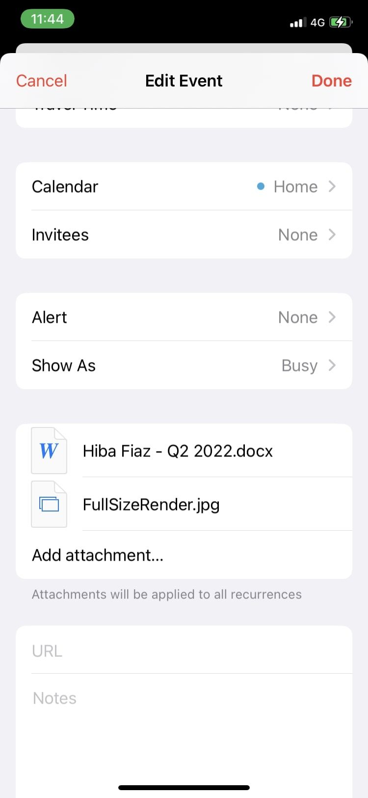 How to Add Attachments to Apple Calendar Events on Your iPhone