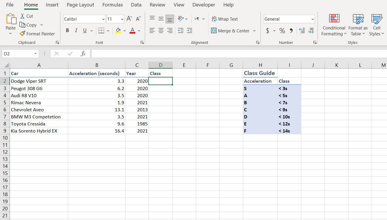 Excel で IFS 関数を使用する方法