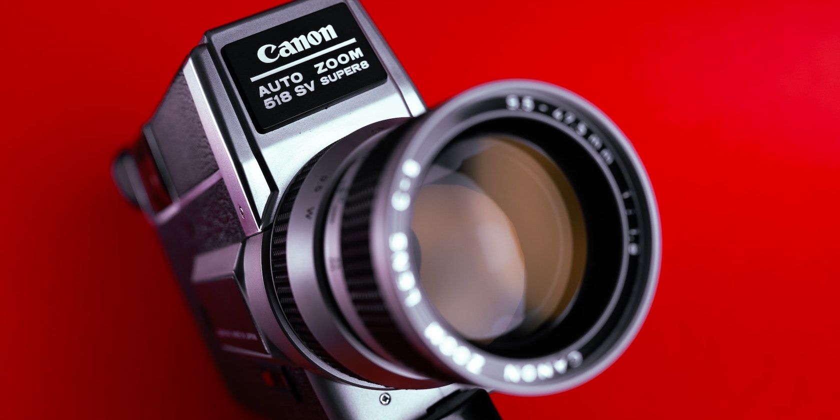 A close-up shot of a cannon super 8 camera.