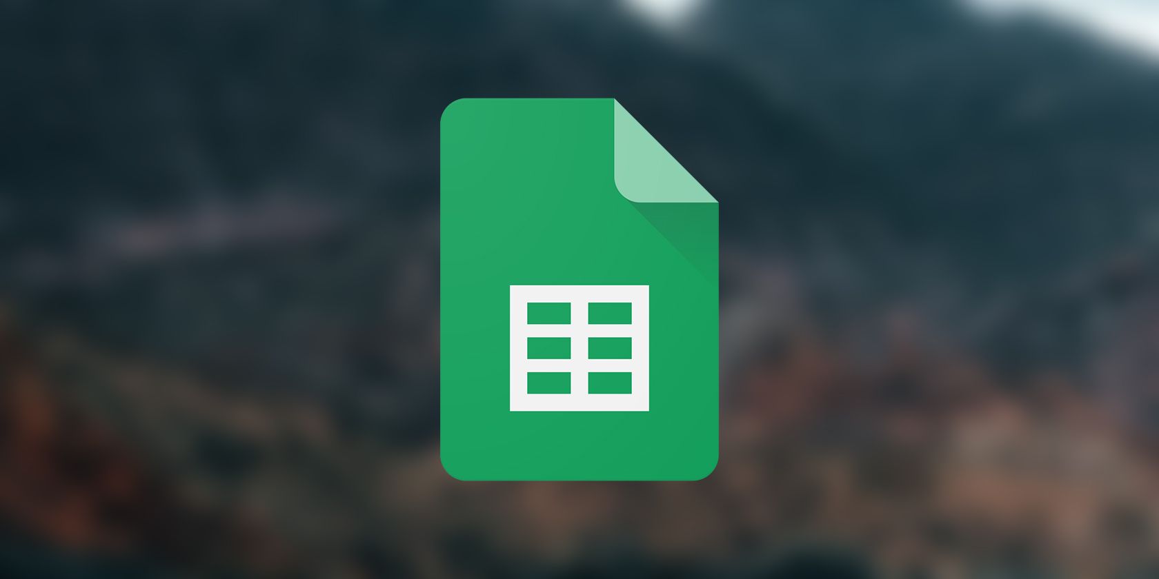 Google Sheets on a mountain background