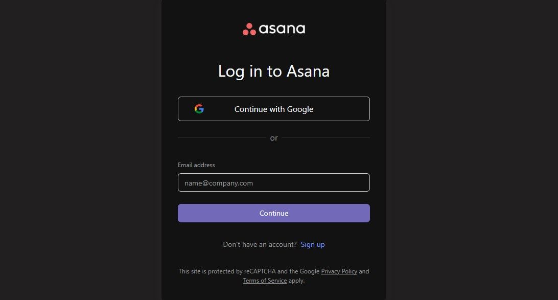 Google single sign-on in Asana