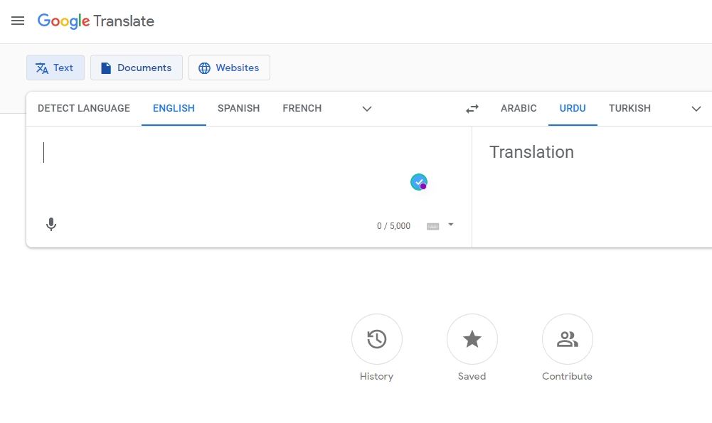 google translate documents