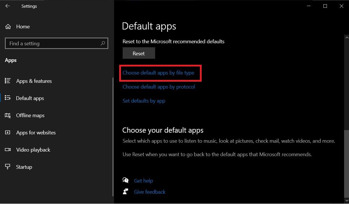 Selecting groove music as your default player based on file type