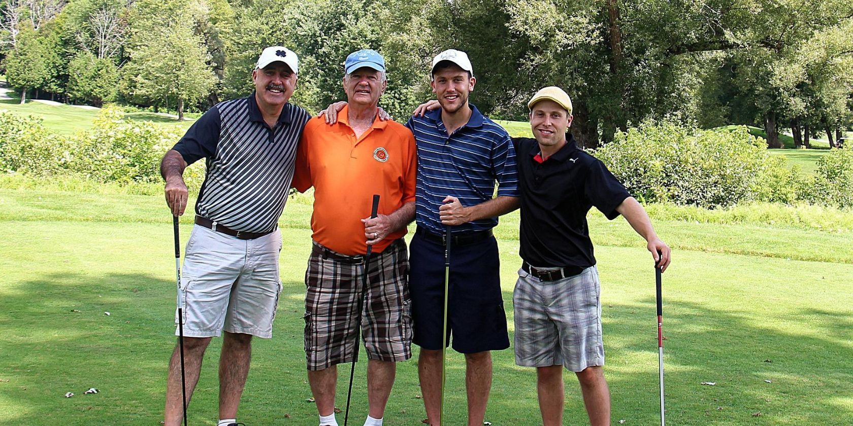 A group photo of golfers