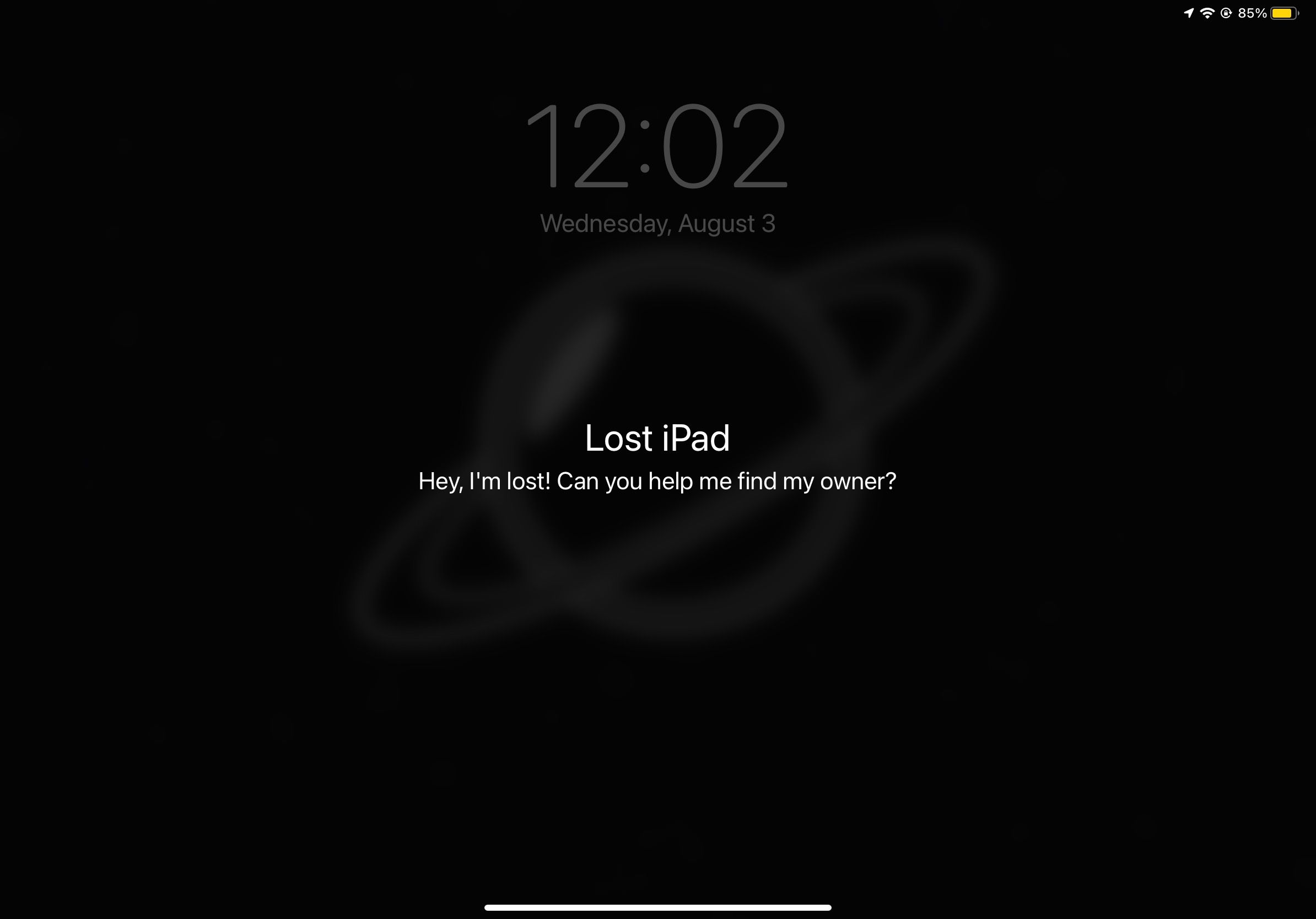 iPad in Lost Mode