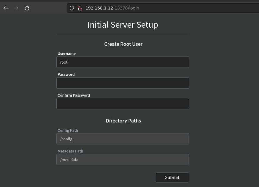 A login screen with blank fields