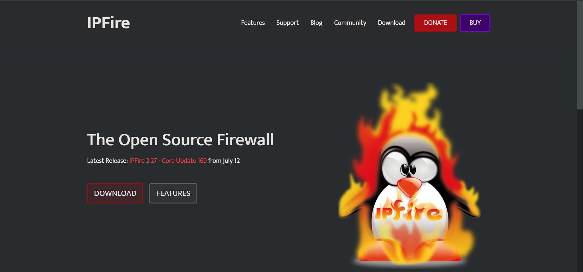 The Home Page Of The Ipfire Website