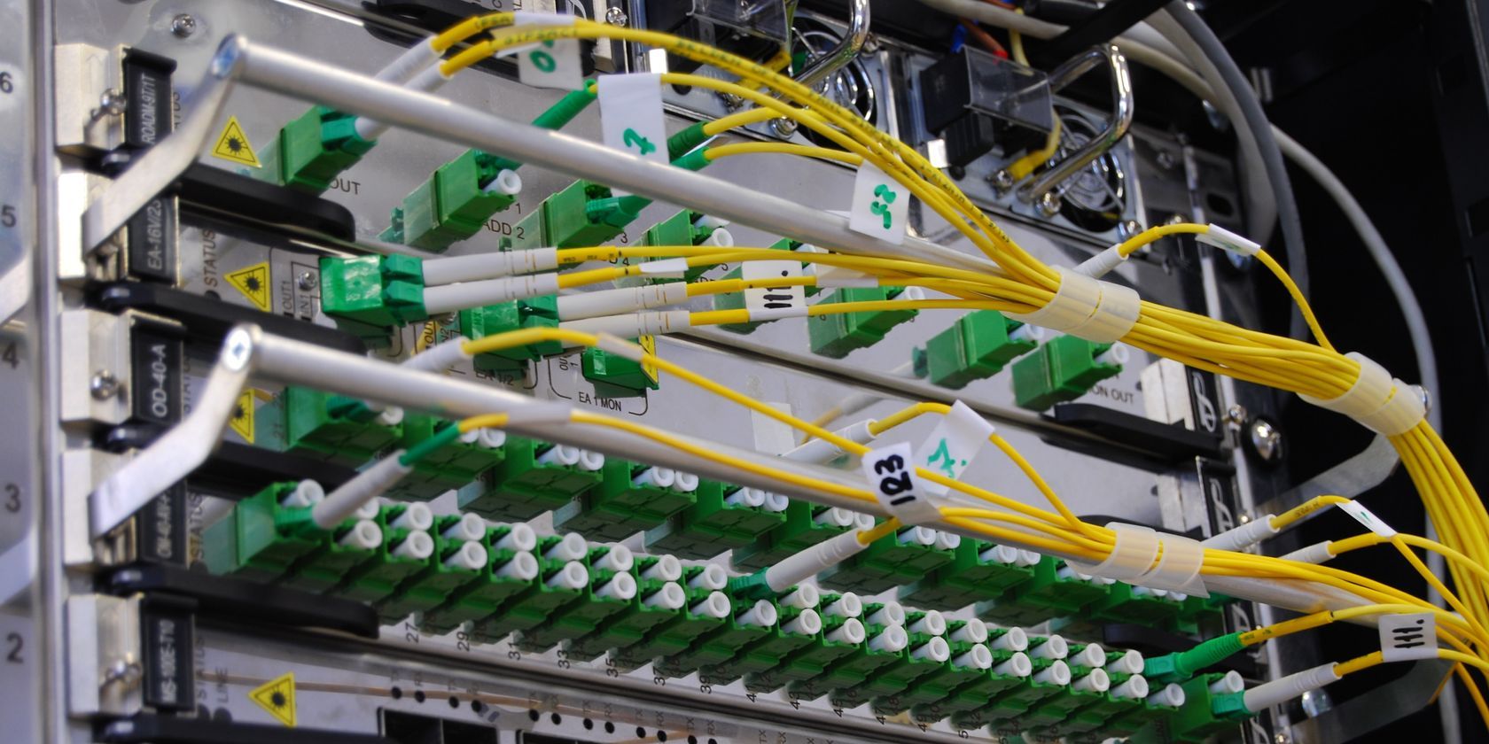 Fiber Optic Cabling on Server